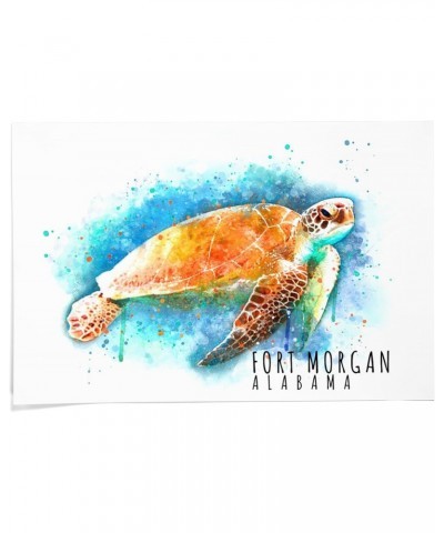 24x36 Inch Giclee Print, Fort Morgan, Alabama, Sea Turtle, Watercolor $23.00 Totes