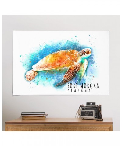 24x36 Inch Giclee Print, Fort Morgan, Alabama, Sea Turtle, Watercolor $23.00 Totes