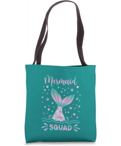 Mermaid Birthday Party Squad Family Design Tote Bag $14.70 Totes