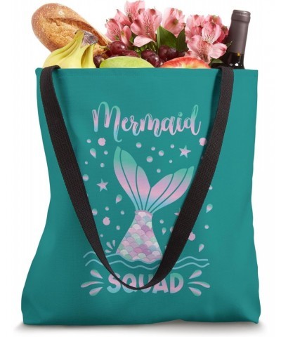 Mermaid Birthday Party Squad Family Design Tote Bag $14.70 Totes