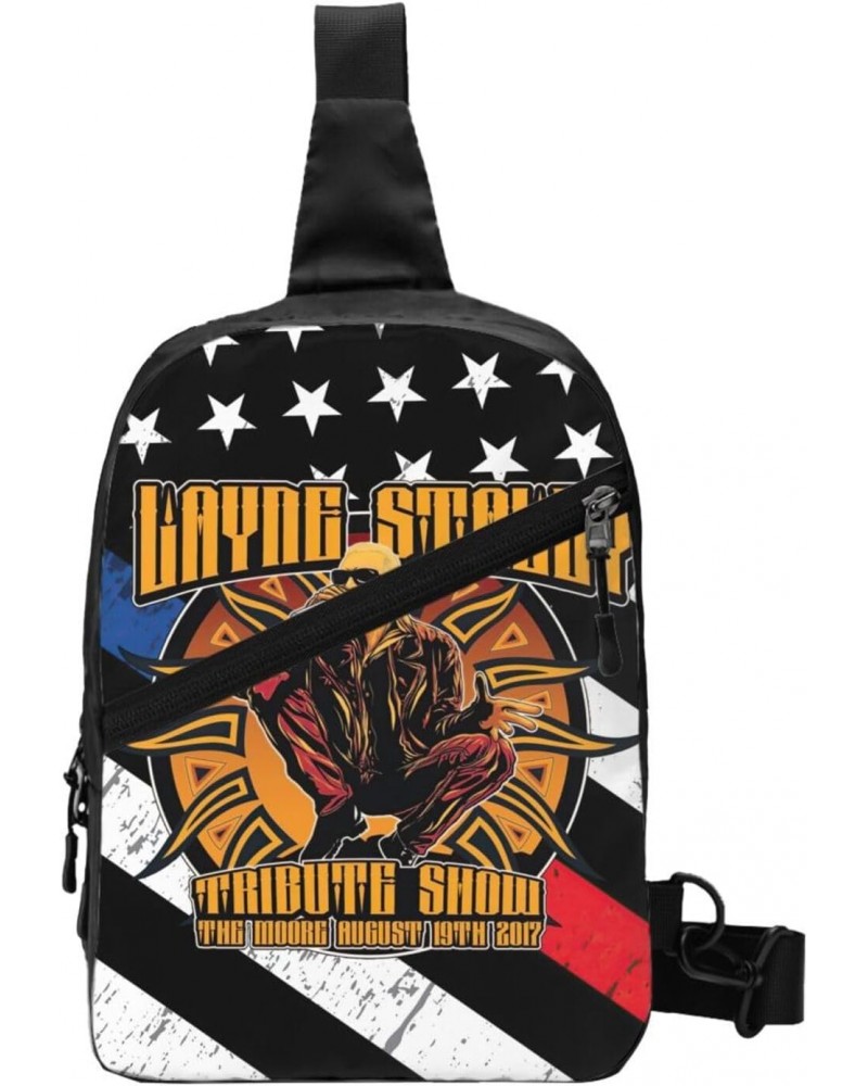 Layne Great Rock Staley Crossbody Handbag Chest Bag Sling Backpack Adjustable Shoulder Bag Hiking Daypack Funny Chest Package...