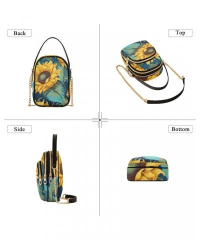 Sunflowers Small Crossbody Bags for Women Cell Phone Shoulder Purse Handbags Wallet 21215785 $11.76 Crossbody Bags