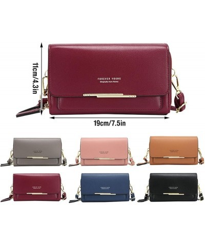 Crossbody Bag Purse Pure Color Simple Bag Korean Version Of Fashion Shoulder Bag Women's Bag Clear Shoulder Bag Black $7.11 S...