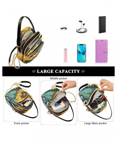 Sunflowers Small Crossbody Bags for Women Cell Phone Shoulder Purse Handbags Wallet 21215785 $11.76 Crossbody Bags