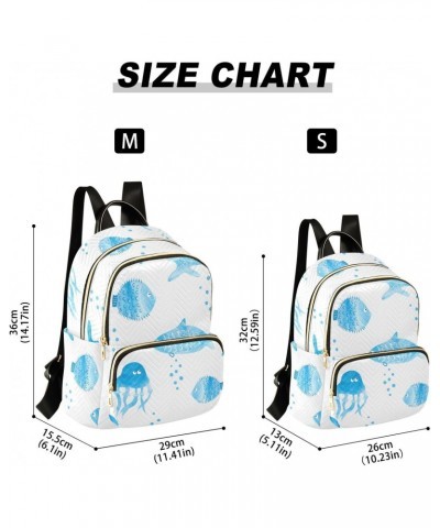 Animal Fish Jellyfish Fashion Backpack Purse for Women Multipurpose Casual Daypack with Multi Pockets & Secured Zipper Anti-T...