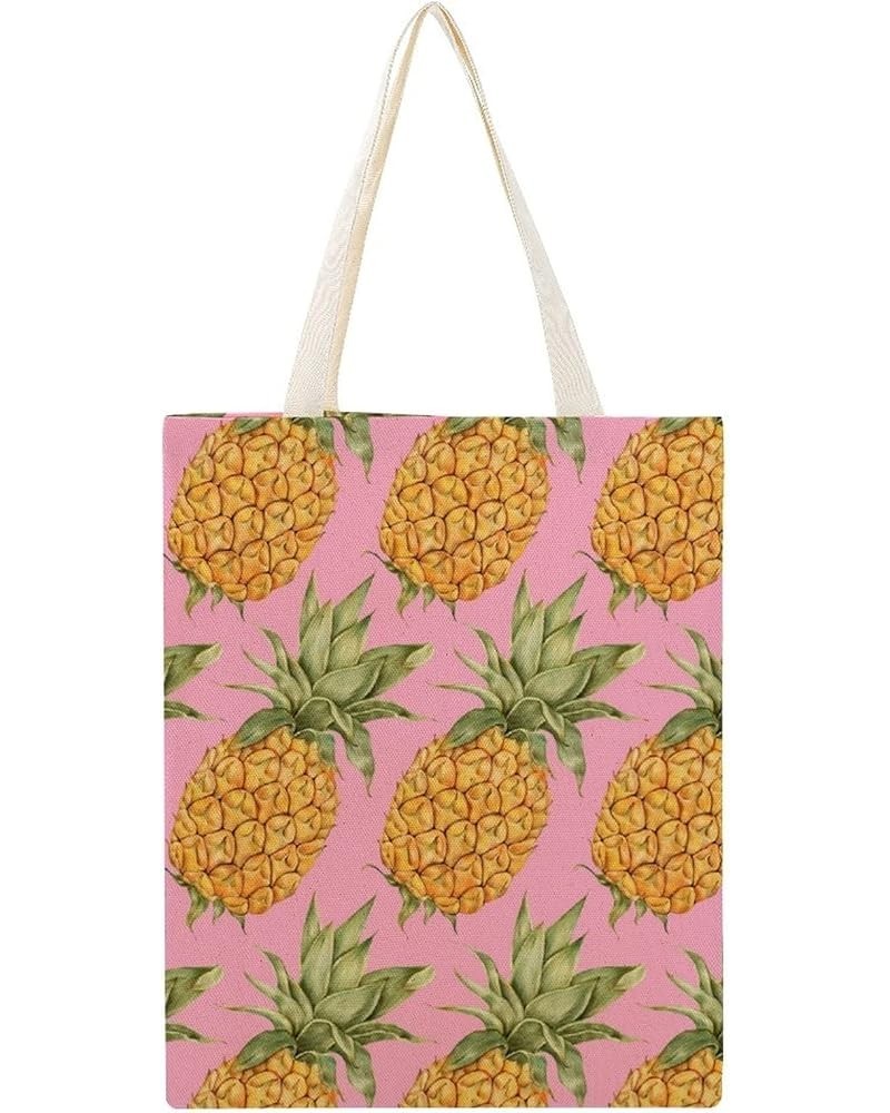 Pineapple Canvas Shopping Bag, Shoulder Bag for Weekend, Inspirational Gifts for Grandma Style-9 $12.38 Totes