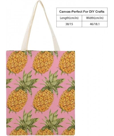 Pineapple Canvas Shopping Bag, Shoulder Bag for Weekend, Inspirational Gifts for Grandma Style-9 $12.38 Totes