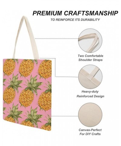 Pineapple Canvas Shopping Bag, Shoulder Bag for Weekend, Inspirational Gifts for Grandma Style-9 $12.38 Totes