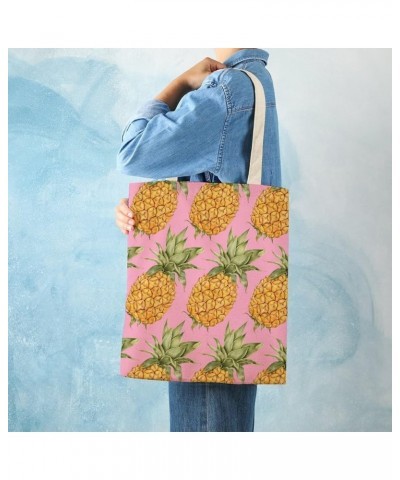 Pineapple Canvas Shopping Bag, Shoulder Bag for Weekend, Inspirational Gifts for Grandma Style-9 $12.38 Totes