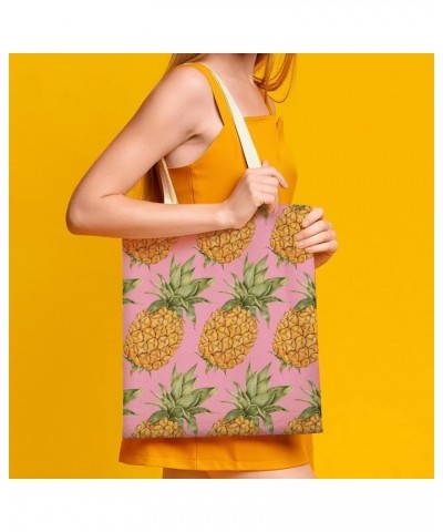 Pineapple Canvas Shopping Bag, Shoulder Bag for Weekend, Inspirational Gifts for Grandma Style-9 $12.38 Totes