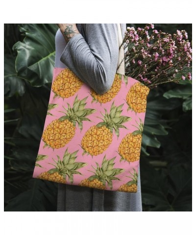 Pineapple Canvas Shopping Bag, Shoulder Bag for Weekend, Inspirational Gifts for Grandma Style-9 $12.38 Totes