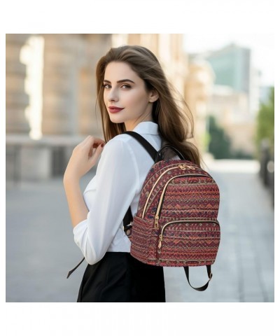 Women Backpack Ethnic Abstract Curve Moon Durable Travel Backpack Lightweight Handbag Lady Purse Roomy Double Zipper Weekend ...