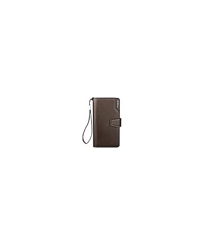 New Leisure Multi -Function Men's Hand Bag Korean Version of Business Wallet Long Zipper Mobile Phone Bag (Color : Coffee) $4...