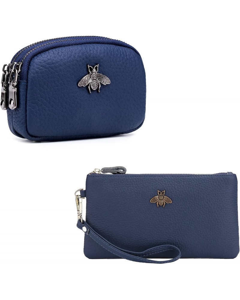 (Bundle of 2 Sets) Genuine Leather Coin Purse and Women's Wristlet Clutch $22.67 Wristlets