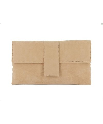 Womens Elegant Faux Suede Clutch Bag/Shoulder Bag Occasion Wedding Party Prom Bag Beige $29.63 Clutches