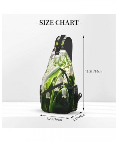 Black And White Marble Texture Crossbody Bag Chest Shoulder Bag Small Casual Backpack Suitable For Women Men Hiking Bell Orch...