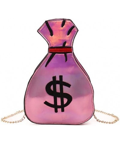 Personalized Money Bag Design Shoulder Bag PU Laser Purse Handbag Unique Money Bag Theme Crossbody Messenger Bag Pink $14.49 ...