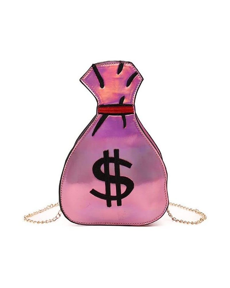 Personalized Money Bag Design Shoulder Bag PU Laser Purse Handbag Unique Money Bag Theme Crossbody Messenger Bag Pink $14.49 ...