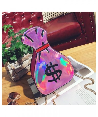 Personalized Money Bag Design Shoulder Bag PU Laser Purse Handbag Unique Money Bag Theme Crossbody Messenger Bag Pink $14.49 ...