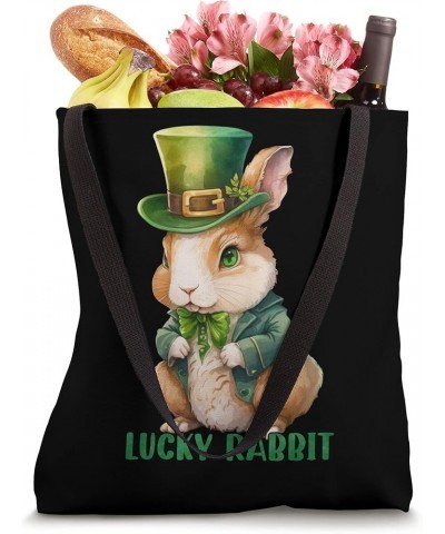 Rabbit St Patrick Leprechaun Shamrock Irish Lucky Rabbit Tote Bag 16 inches $14.31 Totes