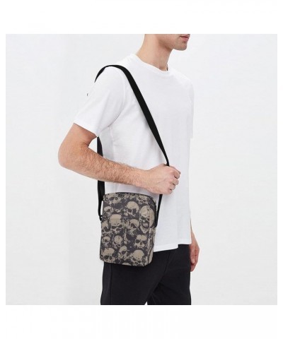 Crossbody Bags Women Men Sling Bag Gothic Skulls Skulls 021 $9.84 Crossbody Bags