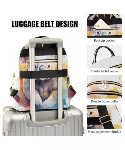 Grey Koala Tie-dye Fashion Travel Backpack for Women Multi Pockets Lightweight Purse for Women-S Multicolor Small $17.97 Back...