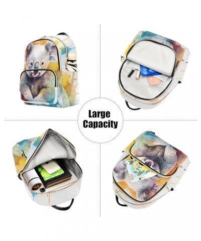 Grey Koala Tie-dye Fashion Travel Backpack for Women Multi Pockets Lightweight Purse for Women-S Multicolor Small $17.97 Back...