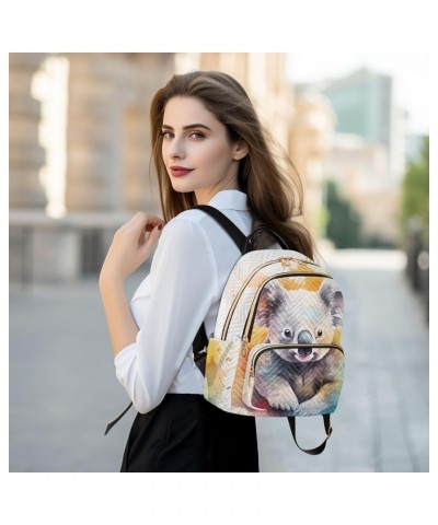 Grey Koala Tie-dye Fashion Travel Backpack for Women Multi Pockets Lightweight Purse for Women-S Multicolor Small $17.97 Back...