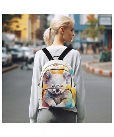 Grey Koala Tie-dye Fashion Travel Backpack for Women Multi Pockets Lightweight Purse for Women-S Multicolor Small $17.97 Back...