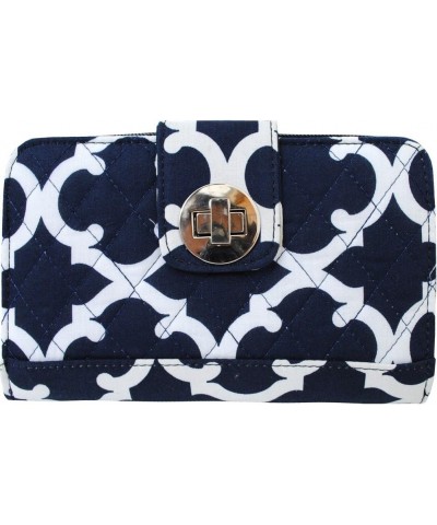 Navy Clover Quilted Twist Lock Wallet $14.56 Wallets