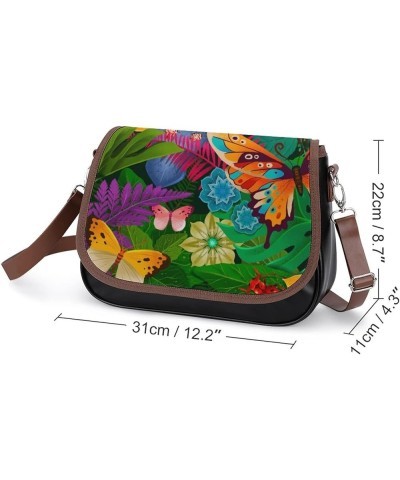 Printed Leather Crossbody Bags Women Shoulder Messenger Bags Designer Satchels Motocross Sport Color9 $19.80 Hobo Bags