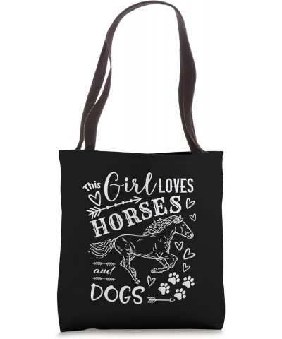 This Girl Loves Horses and Dogs Designs Tote Bag $14.04 Totes