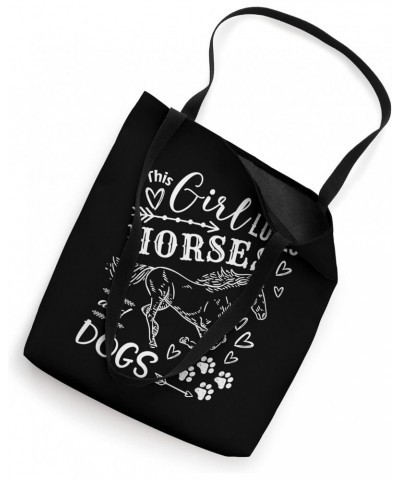 This Girl Loves Horses and Dogs Designs Tote Bag $14.04 Totes