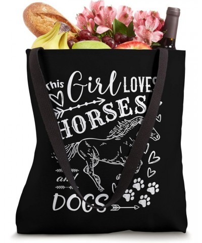 This Girl Loves Horses and Dogs Designs Tote Bag $14.04 Totes