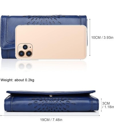 Womens Wallets RFID Blocking Leather Clutch Long Wallet for Women Card Holder Phone Organizer Ladies Travel Purse Hollow Out ...