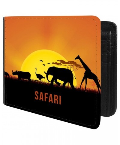 Unique Desige Pattern - African Animals Safari, Slim Front Pocket Wallet Billfold RFID Blocking $12.30 Wallets