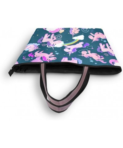 Shoulder Bag Cute Unicorn Printing Handbag Totes Purses for Women $17.39 Shoulder Bags