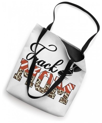 Track Mom Leopard Mom Of A Track And Field Athlete Mom Tote Bag $14.30 Totes