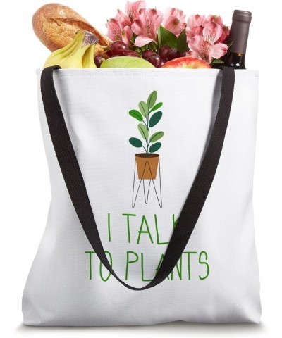 I Talk To Plants Novelty Gardener Botanical Design Idea Tote Bag $10.75 Totes