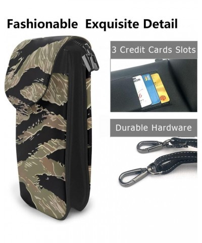 women Small Cell Phone Purse Tiger Stripe Camo picture Soft, durable and waterproof PU leather Convenient for daily use and t...