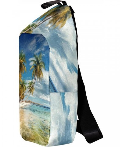 Crossbody Bags for Women,Crossbody Bag Men,Small Sling Bag,Beach Sea View Sky Tropical,Crossbody Purse $11.59 Crossbody Bags