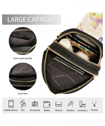 Small Crossbody Sling Bags for Women Vintage Style Butterfly Leather Crossbody Fanny Packs Purses Chest Bag Daypack Crossbody...