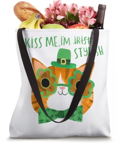 St. Patrick's Day, cute cat Kiss Me I'm Irish / Stylish Tote Bag $9.46 Totes