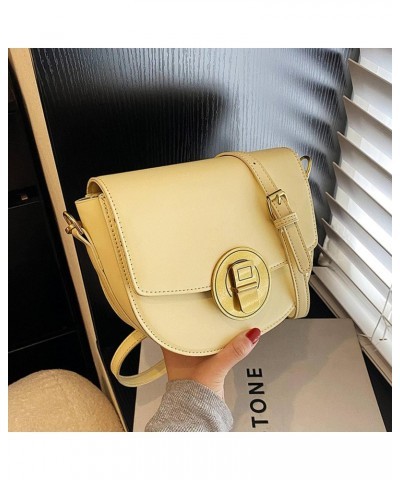 Spring New Shoulder Bag Retro cans Large semi-Circular Saddle Bag, Fashion calain Blue Women's Bag $21.76 Shoulder Bags