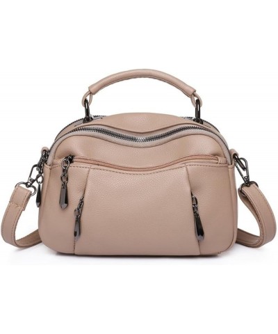 Cowhide grain ladies shoulder bag, ladies handbag, crossbody bag fashion solid color 9.45 * 3.94 * 5.9 inches Khaki(color) $3...