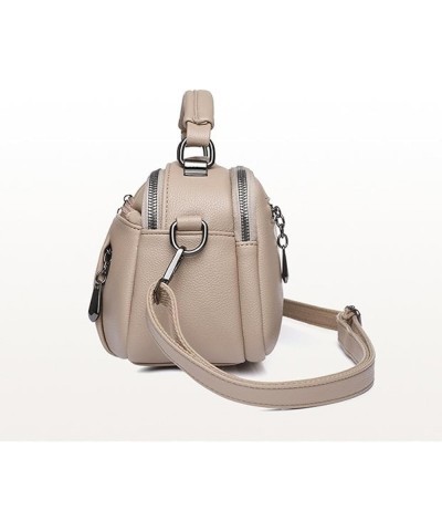 Cowhide grain ladies shoulder bag, ladies handbag, crossbody bag fashion solid color 9.45 * 3.94 * 5.9 inches Khaki(color) $3...