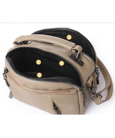 Cowhide grain ladies shoulder bag, ladies handbag, crossbody bag fashion solid color 9.45 * 3.94 * 5.9 inches Khaki(color) $3...