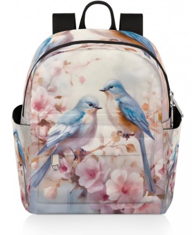 Bird Flower Theme Small Backpack for Women Ladies Mini Backpack Travel Casual Backpack Purse Satchel Daypack $18.34 Backpacks