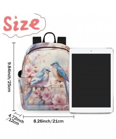 Bird Flower Theme Small Backpack for Women Ladies Mini Backpack Travel Casual Backpack Purse Satchel Daypack $18.34 Backpacks