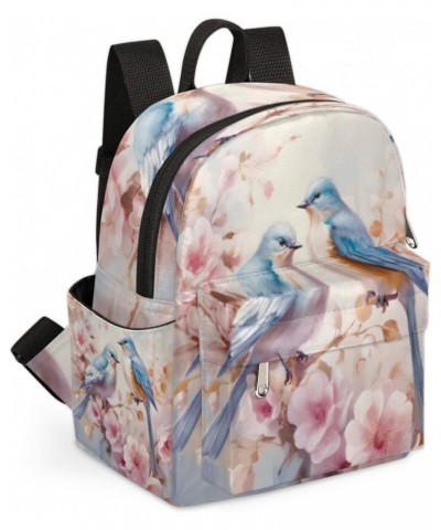 Bird Flower Theme Small Backpack for Women Ladies Mini Backpack Travel Casual Backpack Purse Satchel Daypack $18.34 Backpacks